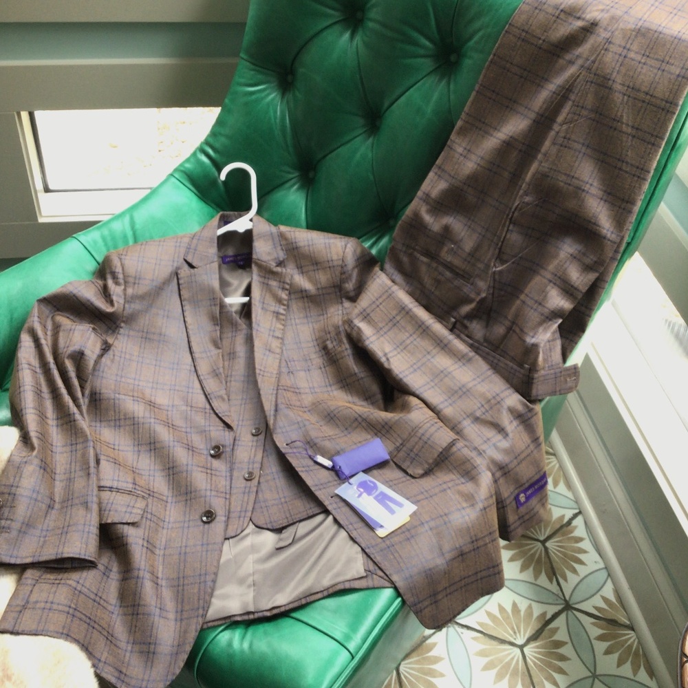 JAMES MORGAN YOUNG GENT PEEKY BLINDERS STYLE DAY SUIT; COAT, VEST & Pant size 18